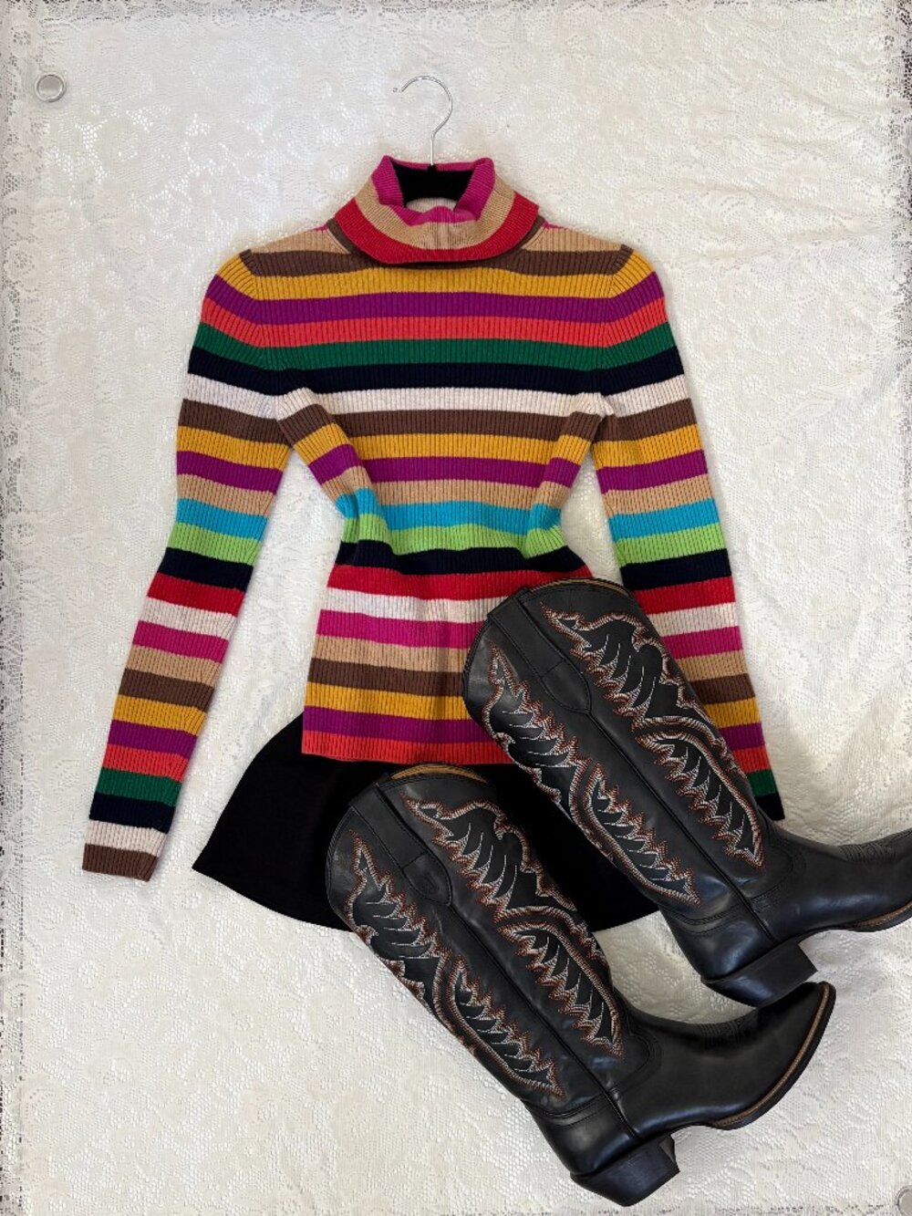 GAP Multicolored Turtleneck Long Sleeve Striped Sweater Size Small